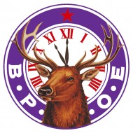 Elk Emblem Stick On Label 6 inch