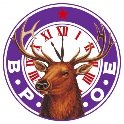 Elks Emblem Stick On Label 12 inch
