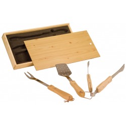 BBQ Set in Wooden Box (3 pcs)