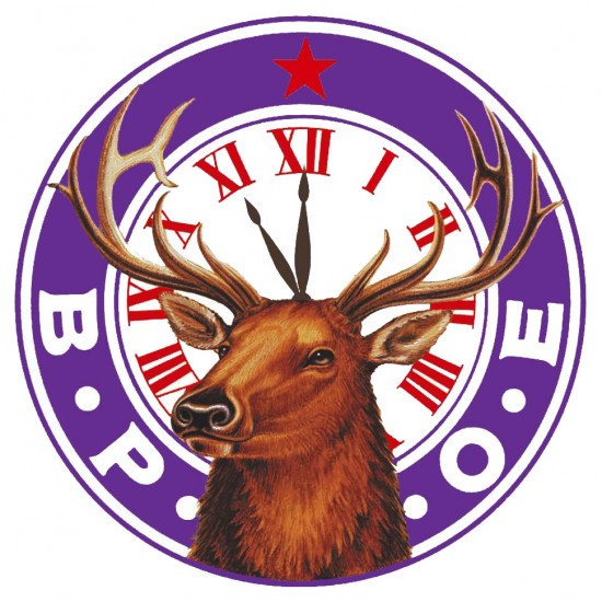 Elks Emblem Stick On Label 3 inch