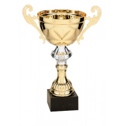 10 3/4" Gold Completed Medal Cup Trophy w/Marble Base