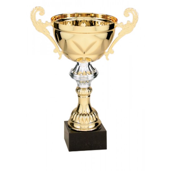 10 3/4" Gold Completed Medal Cup Trophy w/Marble Base