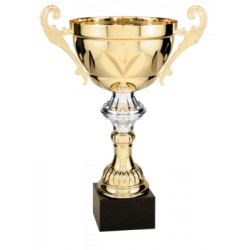 13 1/2" Gold Completed Metal Cup Trophy w/Marble Base