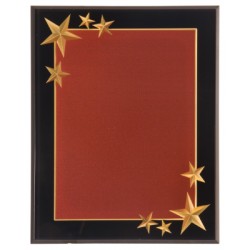 8 x 10 Burgundy Carved Star Plaque Award