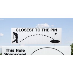 Golf Close To Pin Sign 18' x 6' with Stake