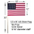 12" x 18" US Stick Flag