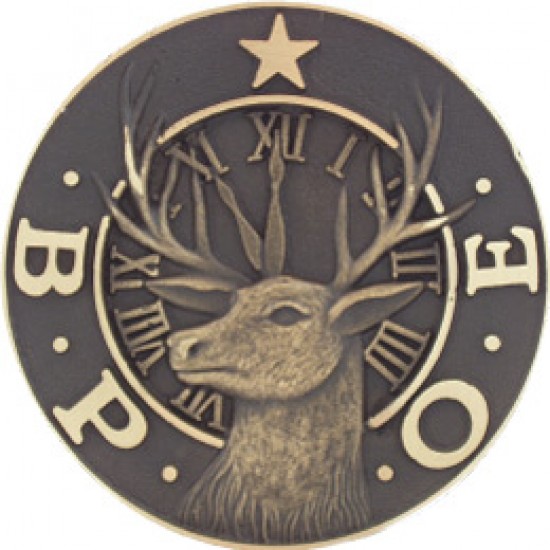 BPOE Cast Bronze Elks Emblem 3 Inch