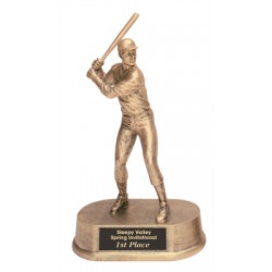 9 inch Antique Gold Male Resin baseball Trophy