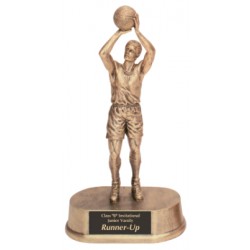 9 1/2 inch Gold Male Basketball Resin Trophy