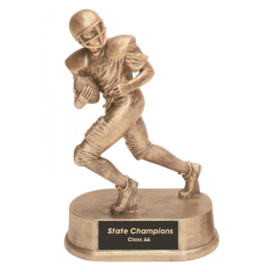 7 3/4 inch Gold Male Football Resin Trophy