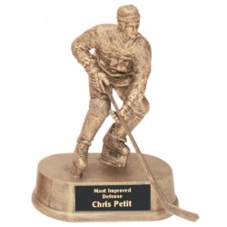 7 inch Gold Male Hockey Resin Trophy