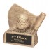 3 1/2 inch Antique Gold Golf Resin Award