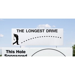 Golf Longest Drive Sign 18' x 6' with stake
