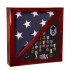 Flag Display Case with Rosewood Piano Finish. Holds 5 X 9-1/2' Flag.