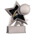 6 inch Silver Golf Motion Star Resin Trophy
