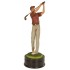 9 3/4 inch Painted Male Golfer Resin Trophy