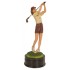9 3/4 inch Painted Female Golfer Resin Trophy
