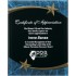 8 X 10 Shooting Star Acrylic Blue Marble Plaque Award