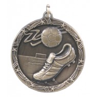 Soccer Medal with Red, White, Blue Ribbon