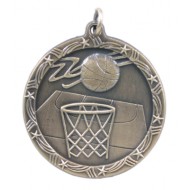 Basketball Medal with Red, White, Blue Ribbon