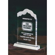 5 x 8 Frosted 3/4" Clear White Cap Edge Award