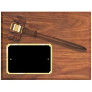 9" x 12" Genuine Walnut Gavel Plaque Award