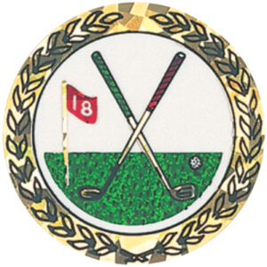 2 Inch Sparkling Hologram Golf Award Mylar Insert