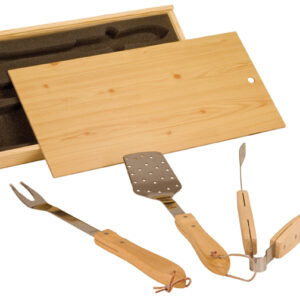 BBQ Set in Wooden Box (3 pcs)