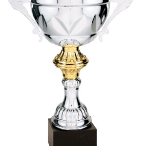 13 1/2" Silver Completed Metal Cup Trophy w/Marble Base