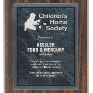 6 x 8 Black Marble Acrylic Plaque Plate Award