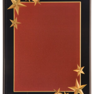 8 x 10 Burgundy Carved Star Plaque Award