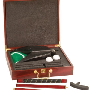 Executive Golf Set Rosewood  with Ball Return, Putter, 2 balls.