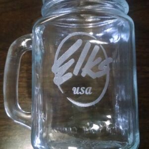 Engraved Elks Mason Jar (16oz)