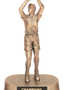 9 1/4 inch Gold Female Basketball Resin Trophy