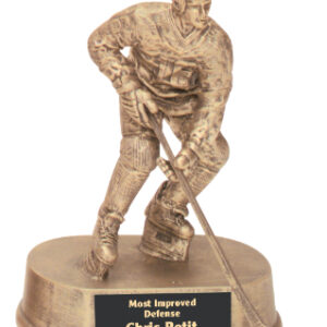 7 inch Gold Male Hockey Resin Trophy