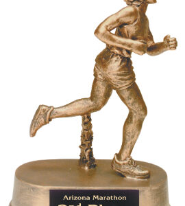 7 3/4 inch Gold Female Track Resign Trophy