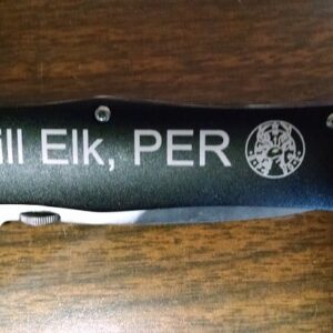Elks Engraved Knife