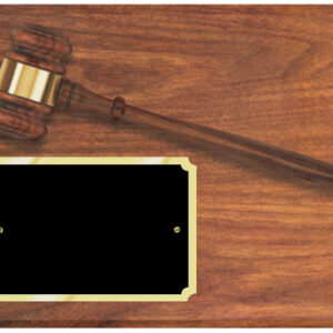 9" x 12" Genuine Walnut Gavel Plaque Award
